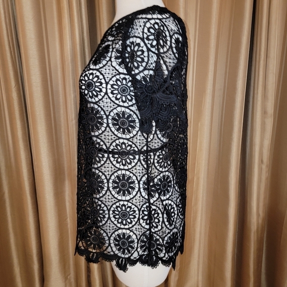 Banana Republic Black Crocheted Top Size XS - Picture 5 of 6